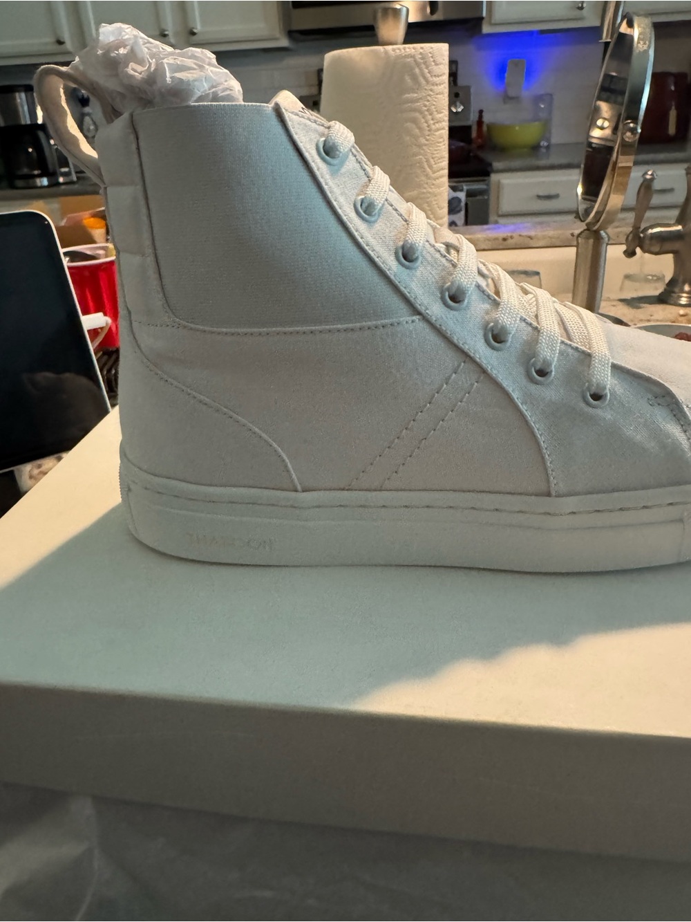 Women’s Thakoon High-Top Fashion Sneaker in White